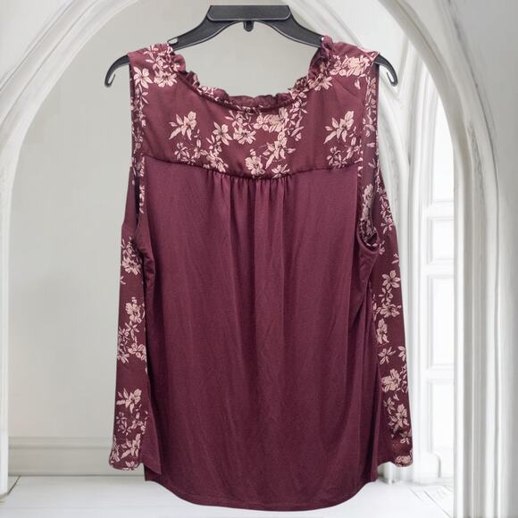 41 Hawthorn Orlee Mauve Floral Sleeveless Blouse Women's Size 1X Stitch Fix - Picture 5 of 7